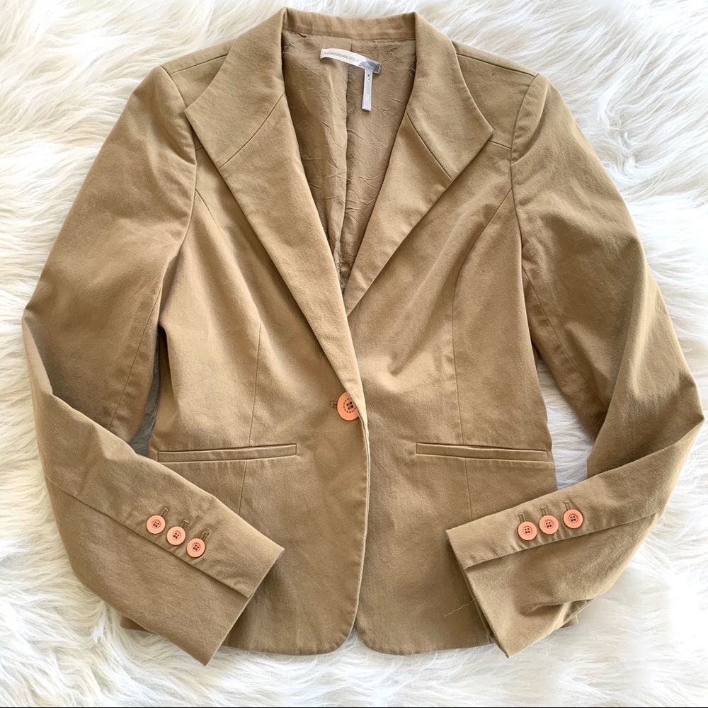 Classiques Entier Tan Single Button Blazer - image 1